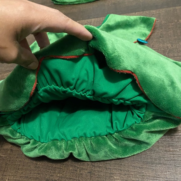 TRIM A HOME Green Christmas Tree Dress , Hat & Shoes Set Size 2T-4T - Picture 6 of 7